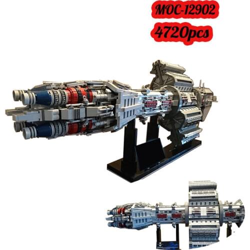 MOC EAS Agamemnon Space Battle Series High Tech Military Transport Armed Building Block Cool splicing bricks Toys for Kids Gift