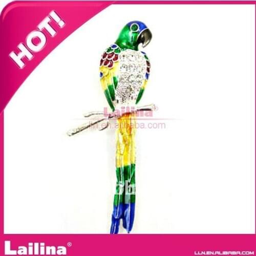 Colorful Parrot Fashion Design Jewelry Brooch