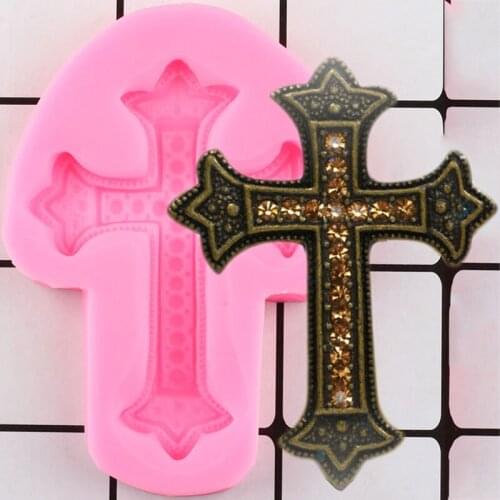 Cross Silicone Mold Cupcake Topper Fondant Cake Decorating Tools Candy Mould Chocolate Gumpaste Moulds Polymer Clay Molds