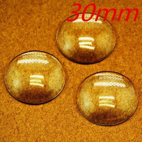 10pcs/lot Good Quality 30mm Domed Round Transparent Clear Magnifying Glass Cabochon Cameo Setting Base Set