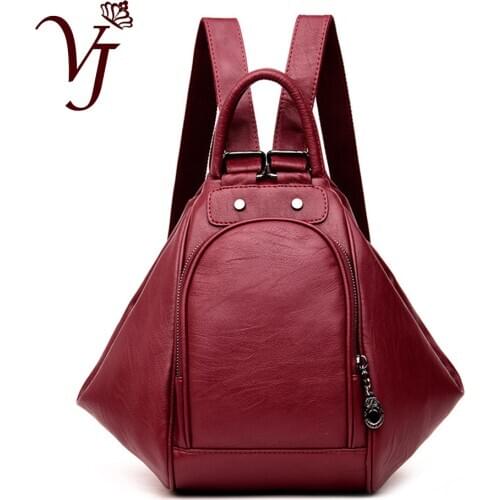 Fashion 3-in-1 Backpack Women Multifunction Backpack Leather Travel School Bag For Girls Female Shoulder Bags Mochila Feminina