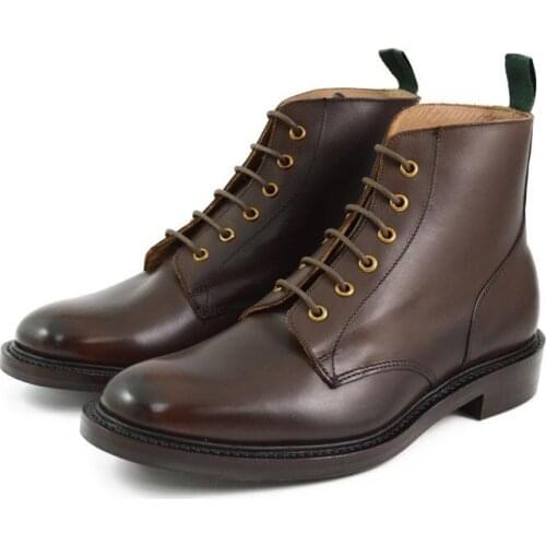 Lace Up Winter Mens Boots Shoes Add Velvet Work Boots Fashion Designer Non-Slip Genuine Leather Shoes for Men