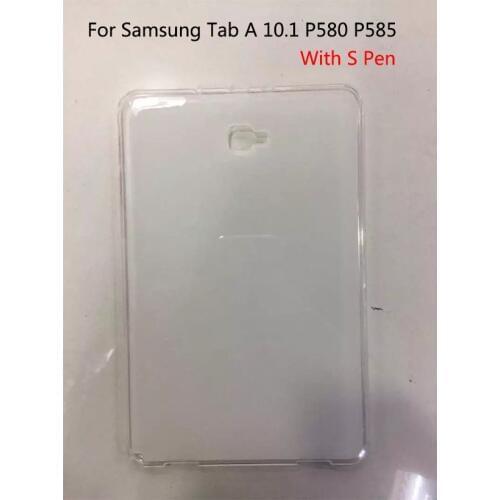 Soft Silicon Rubber TPU Case For Samsung Galaxy Tab A A6 10.1 2016 P580 P585 S-pen version Case Tablet Back Cover Shell Funda