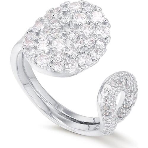 Real Austrian Crystals Brand AAA Zirconia Micro Inlays Fashion Ring for women New Sale Hot Round Se-136570