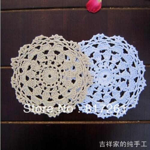 2015 new arrival 10 pic/lot cotton lace doily coasters vase mat bowl pad decoration cushion lace doilies for wedding decoratio