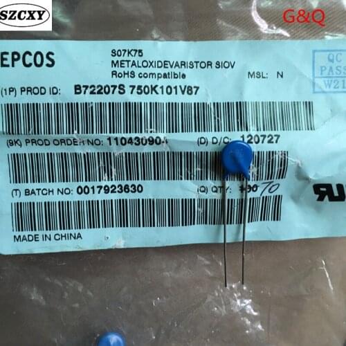 New and origina B72207S750K101V87 S07K75 varistor