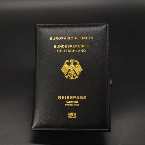 Germany Passport Cover Women Travel Wallet Passport Holder Pu Leather Case for Passports Reisepass Deutschland protector