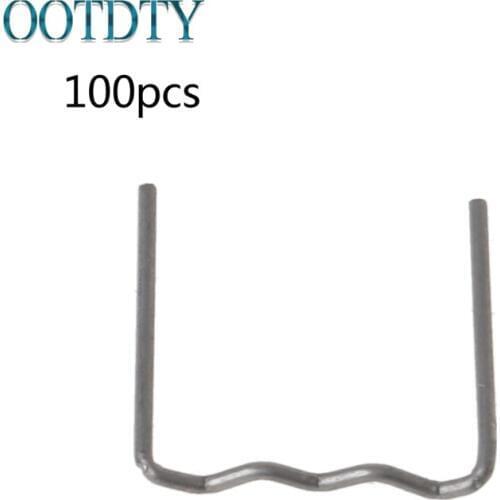 OOTDTY 100Pcs Pre-cut Hot Flat Staples Wave Shape Plastic Stapler Repair Welder Tool