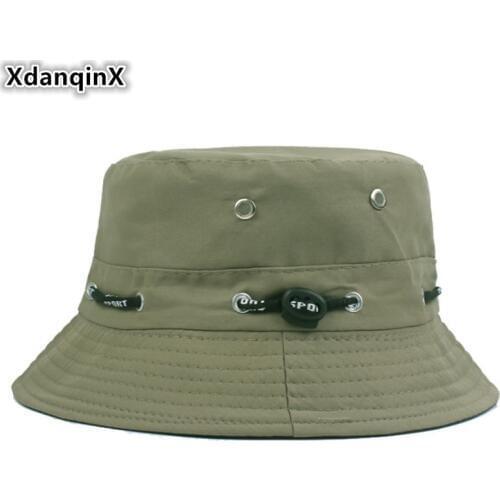 XdanqinX New Multiple Color Unisex Bucket Cap Cotton Polyester Panama Bucket Hats Summer Hip Hop Beach Fishing Hat For Men Women