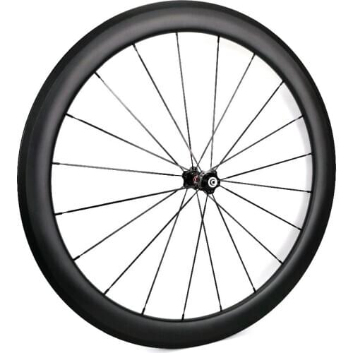 700C carbon front wheels 50mm depth 25mm width clincher/Tubular Road bike carbon front wheelset with Novatec 271 hub