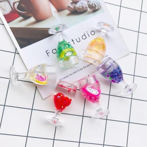 38*20mm Plastic Fruit cocktail charms necklace pendant keychain charms for Christmas DIY decoration