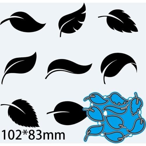 102*83mm Leaves or Feathers New Metal Cutting Dies and Stamps Stencil for DIY Scrapbooking Photo Album Embossing Paper Card