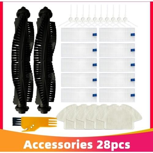Main Brush Side Brushes Hepa Filter Mop Rag Cloth Replacement Kit for Qihoo 360 S6 Robot Vacuum Cleaner Replacements Parts