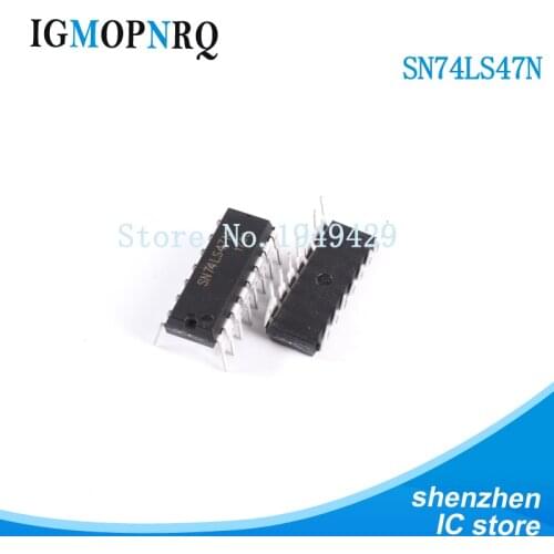 10PCS SN74LS47N DIP16 SN74LS47 74LS47N 74LS47 BCD to 7 Segment New fast delivery