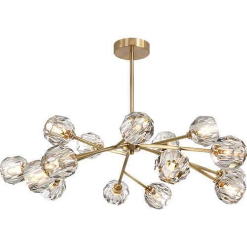 Modern led Crystal Light Luxury Restaurant Chandelier Light Nordic Living Room Bedroom Crystal Lamp Wrought Iron Gold Chandelier