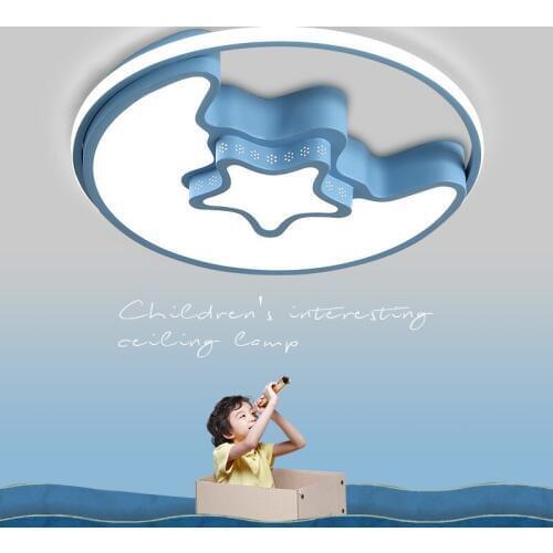 Modern Led Ceiling Lights Creative dimming Aluminum Led Star Moon Childrens Lamp For Childrens Room Study Room Fixtures