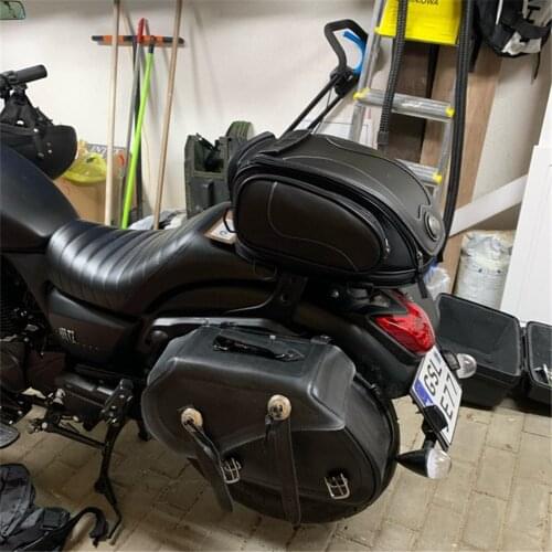 Motorcycle Package Helmet Motor Rear Bag Retro Seat Bag Multi-function Kit Motorcycle Backpack Multi-functional Tail Bag