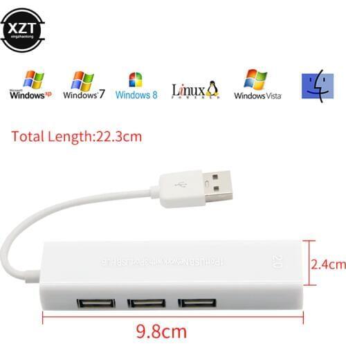 USB Adapter USB Hub to RJ45 Lan Network Card RTL8152 RTL8836A 100 Mbps Ethernet Adapter for Mac iOS Laptop PC Windows
