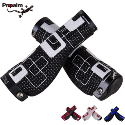 Propalm Non-slip Bicycle Grips Aluminum Alloy+Rubber Double End Lockable Cycling handlebar grips ergonomics bike parts