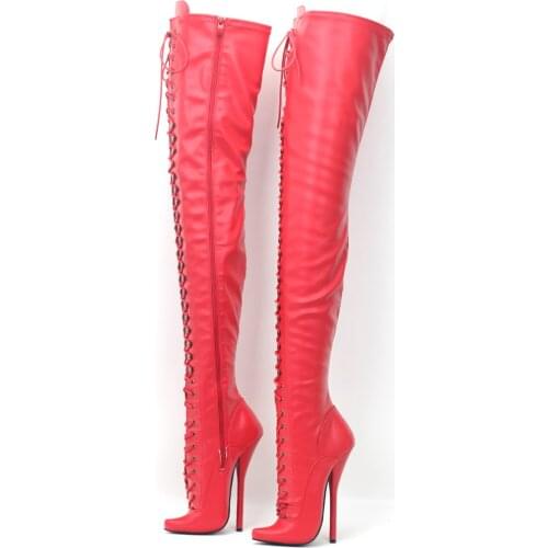 Womens Boots Sexy Pointed Toe Party Boots Stiletto Heel SM Over-the-knee Boots US Size 6-14 No.230N-1