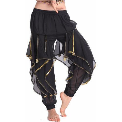 2016 Hot Selling New Cheap Indian Tribal Belly Dance Harem Pants Bloomers for Women Chiffon Belly Dancing Costume Pant 13 Colors