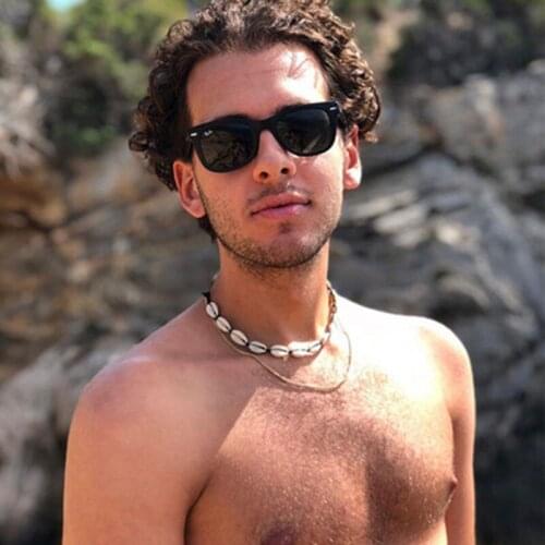 Boho Natural Seashell Choker Black Rope Chain Necklace Women Collar Shell Jewellery Charms Choker for Summer Beach Necklace J35