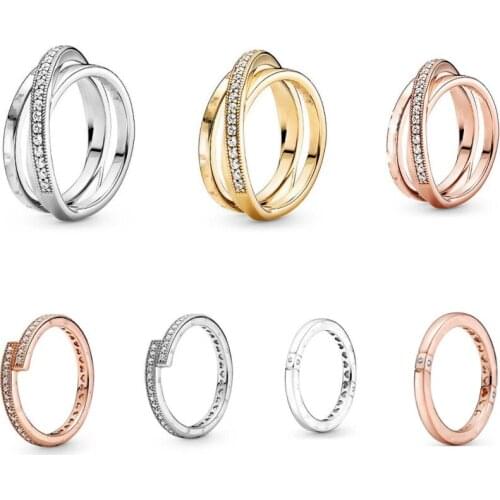 925 sterling silver love heart Pan ring ladies wedding party European jewelry