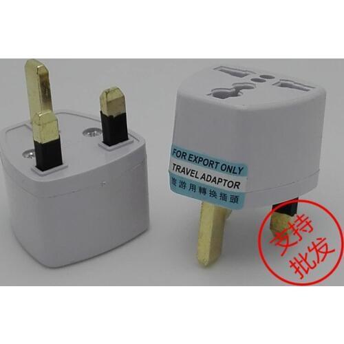 200Pcs / Lot High quality Universal EU US AU to UK AC Travel Power Plug Charger Adapter Converter Travel Adaptors UK Plug