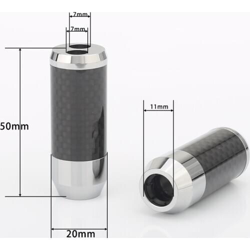 4 pcs Carbon fiber Speaker Cable Audio Cable Wire Pants Boot Y splitter 1 to 2 Speaker cable boot 11MM to 7MM