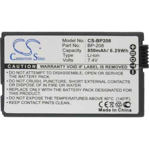 Cameron Sino 850mah battery for CANON BP208 Optura S1 DC21 DC22 DC40 DC10 DC100 MVX450 MVX460 BP-208DG Camera Battery