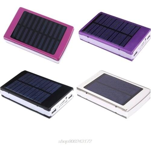 No Battery) 18650 Solar Power Bank Charger DIY Box Poverbank Case Led for Moblie Phone Power Pover Bank J01 21 Dropship
