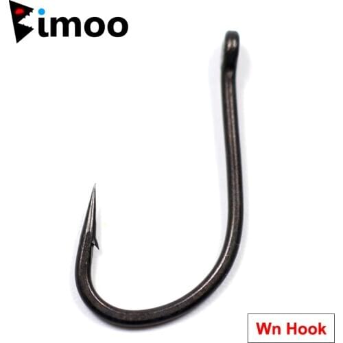 Bimoo 20pcs Coated High Quality Carp Hooks Strong Big Carp Barbel Fishing Hooks for Chod Rig Hair Rigs