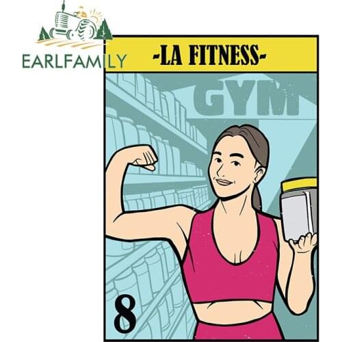 EARLFAMILY 13cm x 9.3cm for LA Fitness Gym Car Sticker Creativite Waterproof Decal Motorcycle Trunk Sunscreen Vinyl Car Wrap