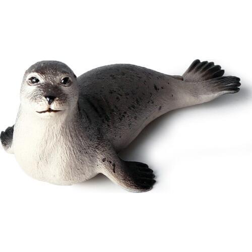 Gray Seals Animal Figure Collectible Toys Sea Animal Cognition Action Figures Kids Plastic Cement Toys