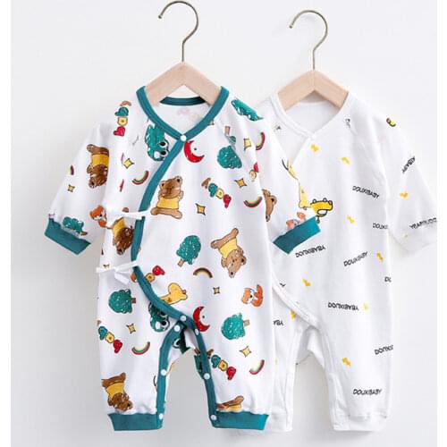 Newbom Baby Clothes Romper Onesie Infant Boys Girls Rompers Animal Doraemon Anime Long Sleeve Soft Baby Costume Monk Suit 0-6M