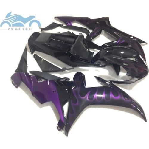 Free Custom ABS motorcycle fairing Kits fit for YAMAHA 2002 2003 YZFR1 02 03 YZF R1 sports fairings black purple body parts RG46