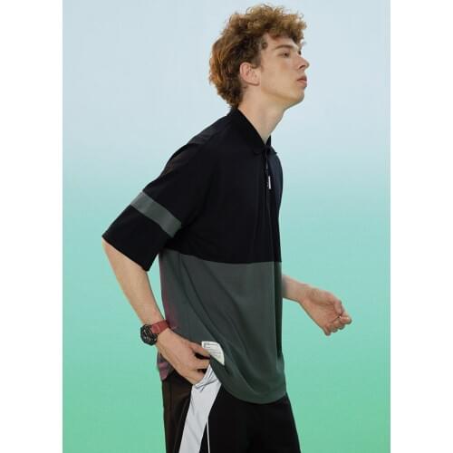 Obrix Sporty Male Casual T-Shirt Trendy Comfy Outdoor Square Collar Half Sleeve Loose Fitness Polo Shirt For Men