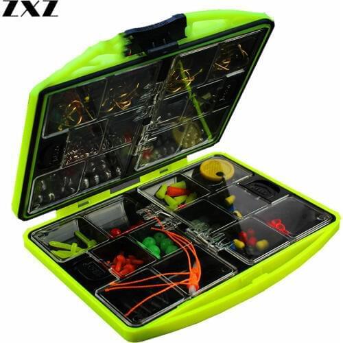 184pcs 24 Kinds Portable Rigs Rock Fishing Accessories Set Surf Casting Soft Lures Box Swivel Jig Lead Hooks Kit Tools Tackle