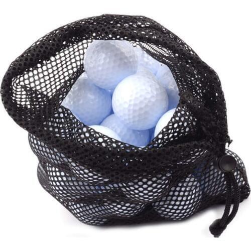 Outdoor Sports Nylon Mesh Nets Bag Pouch Golf Tennis Hold up to 45 Balls Holder golf Balls Storage Closure Training Aid