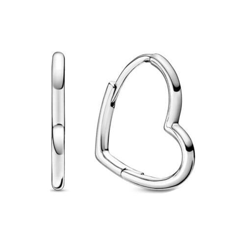 2020 Autumn New 925 Sterling Silver Pave Earrings Plain Silver Love Earrings Women Birthday Gift Fashion Jewelry