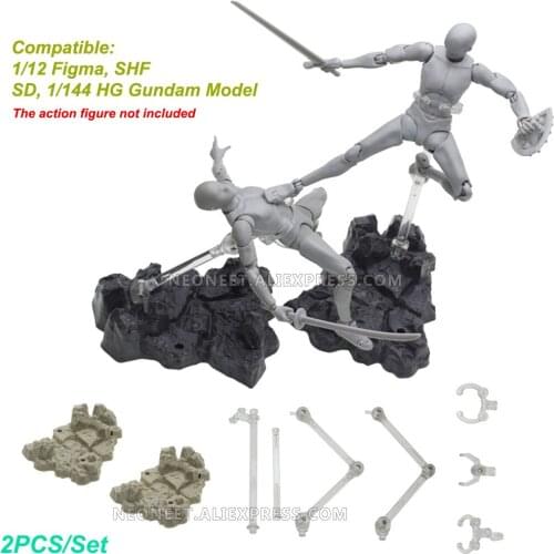 Compatible Tamashii Rock EFFECT Stand Holder Model SHF Figma GSC Action Figure Toys Accessories SD Gundam HG 1/144 Model White