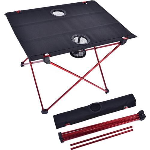 HooRu Outdoor Portable Table Camping Picnic Roll Folding Table Backpacking Lightweight Garden Desk Furniture for Fishing Tourist