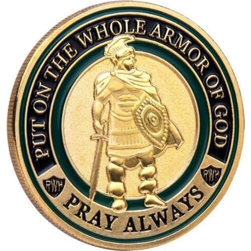 Gold Silver Plated Masonic Knights Templar Black Cross Souvenir Commemorative Coin