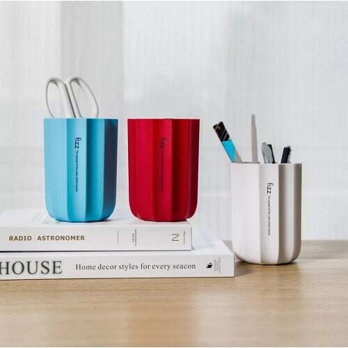 Fizz Simple Fashion Prismatic Pen Container ABS Multifunction Creative Pen Holder Potted Makeup Brush Holder