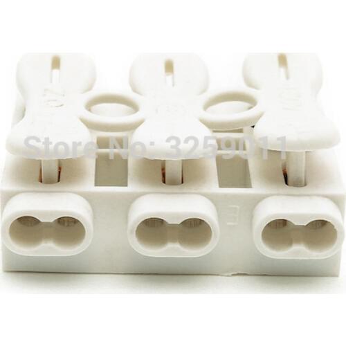 1PCS Push type Quick Splice Lock Spring wire connector butt joint Terminal Blocks universal connector for led lamps ZQ-3P