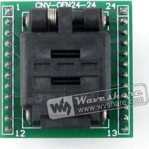 QFN24 TO DIP24 (B) # QFN24 MLF24 MLP24 IC Test Socket 24QN50K14040 Adapter 0.5mm Pitch + Free Shipping