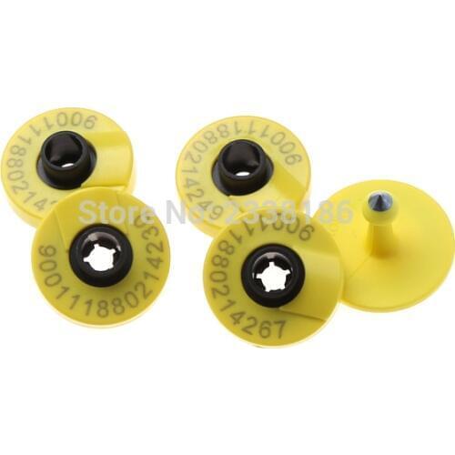 134.2khz ISO11784 ISO11785 rfid ear tag for animal cattle sheep pig management 500pcs/lot