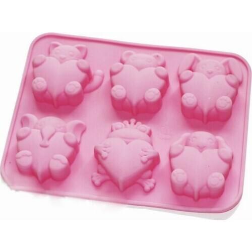 Cute Frog Elephant Animals Chocolate Muffin Cupcake Silicone Mold Soap Mould