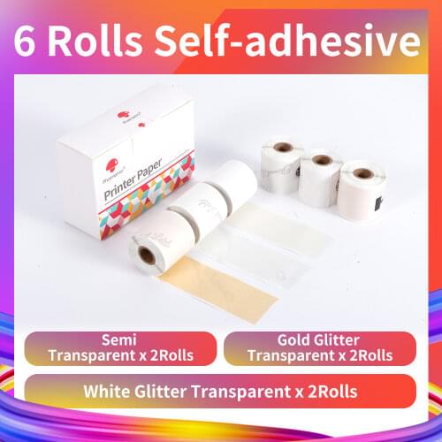 Adhesive Thermal Sticker Roll Kids DIY labels Paper for M02S M02 Pro Phomemo Printer 15/25/50mm Photo Name Paper