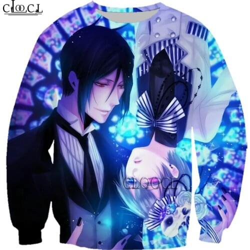 HX Japanese Anime Black Butler 3D Print Men Women Hoodie Sweatshirts Harajuku Fashion Long Sleeve Tracksuit Tops Drop Shipping